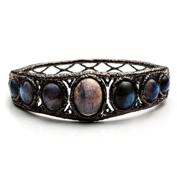Hinged Ruthenium Bracelet